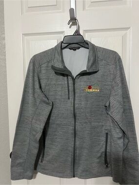 Port Authority Gray Heather Full-Zip Utility Jacket